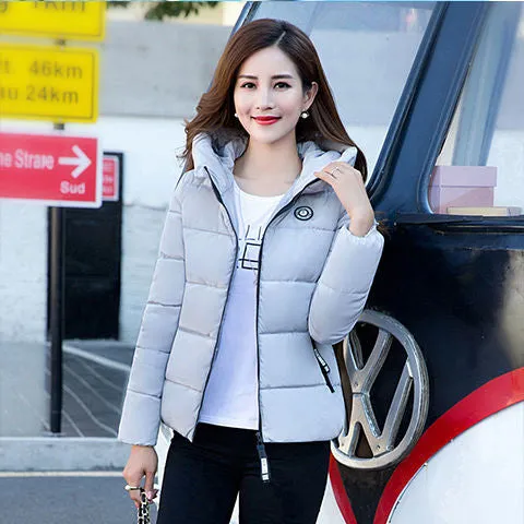 Women DTSTARZG Parkas Winter Coat Casual Thicken Warm Hooded Padded Jackets Female Solid Colorful Styled Outwear Snow Jacket