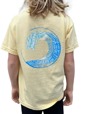 Youth Long Island Strong Beach Wave Tee (Summer Yellow)